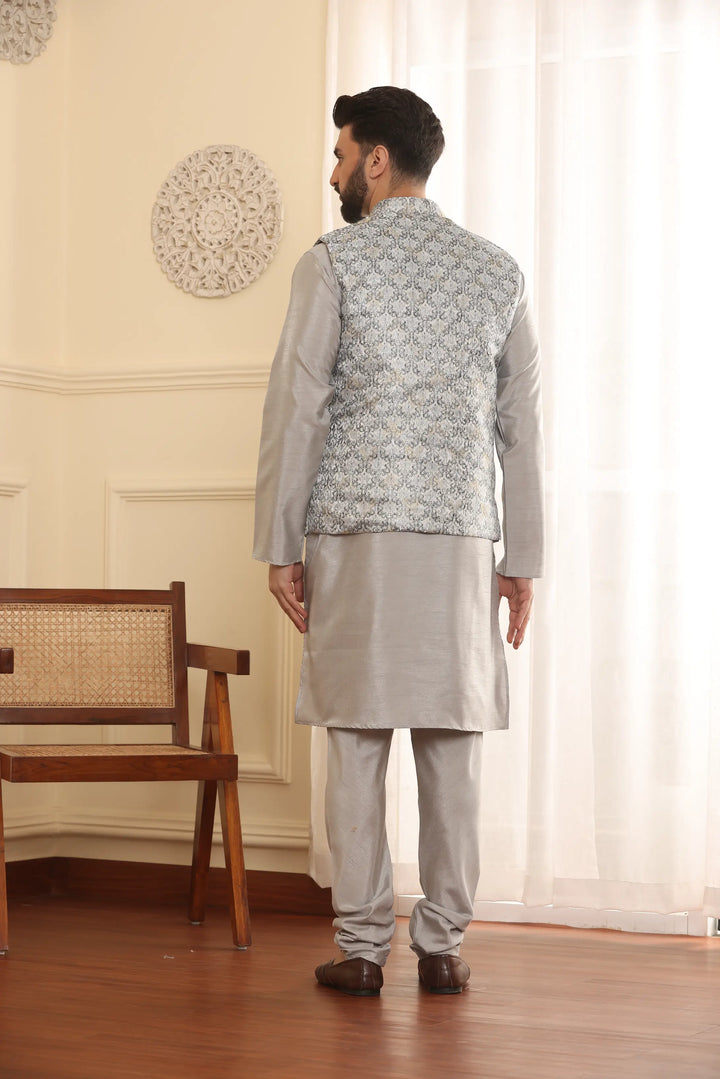 Modi Jacket Kurta and Churidar Pajama Set for Men – Timeless Style for Every Occasion