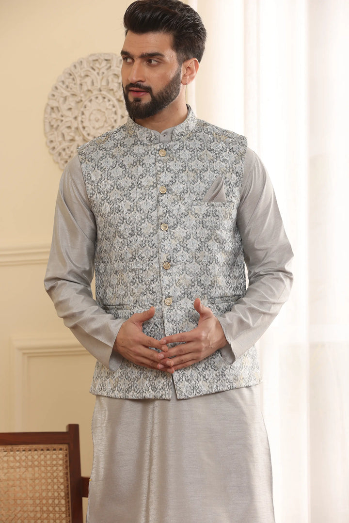 Modi Jacket Kurta and Churidar Pajama Set for Men – Timeless Style for Every Occasion