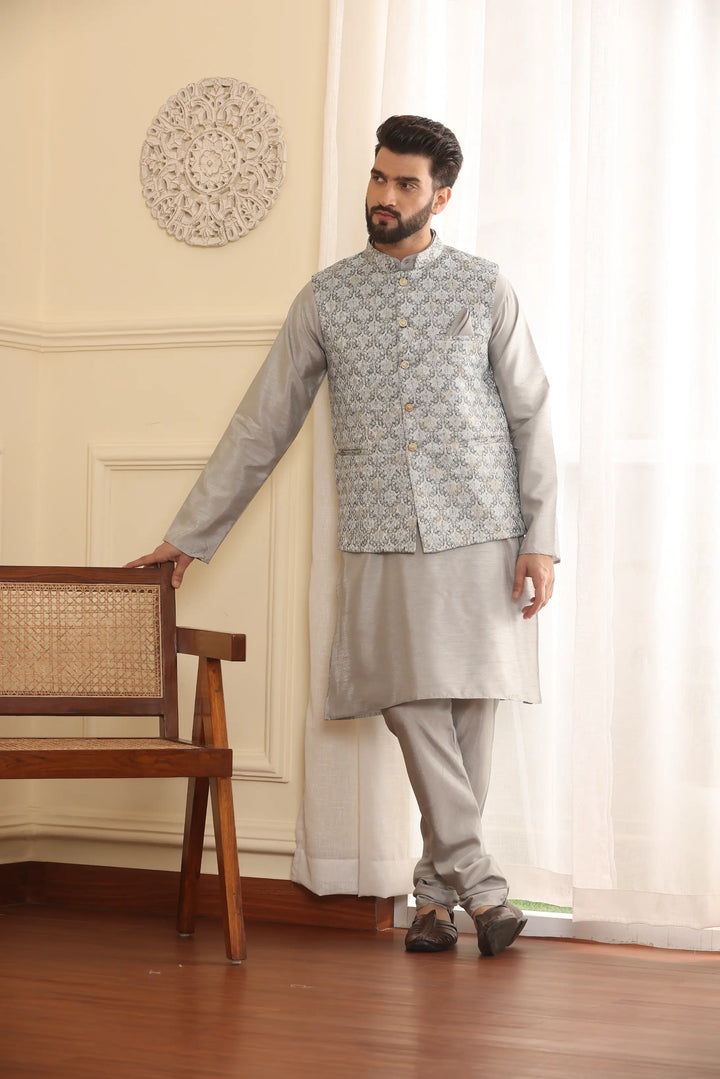 Modi Jacket Kurta and Churidar Pajama Set for Men – Timeless Style for Every Occasion