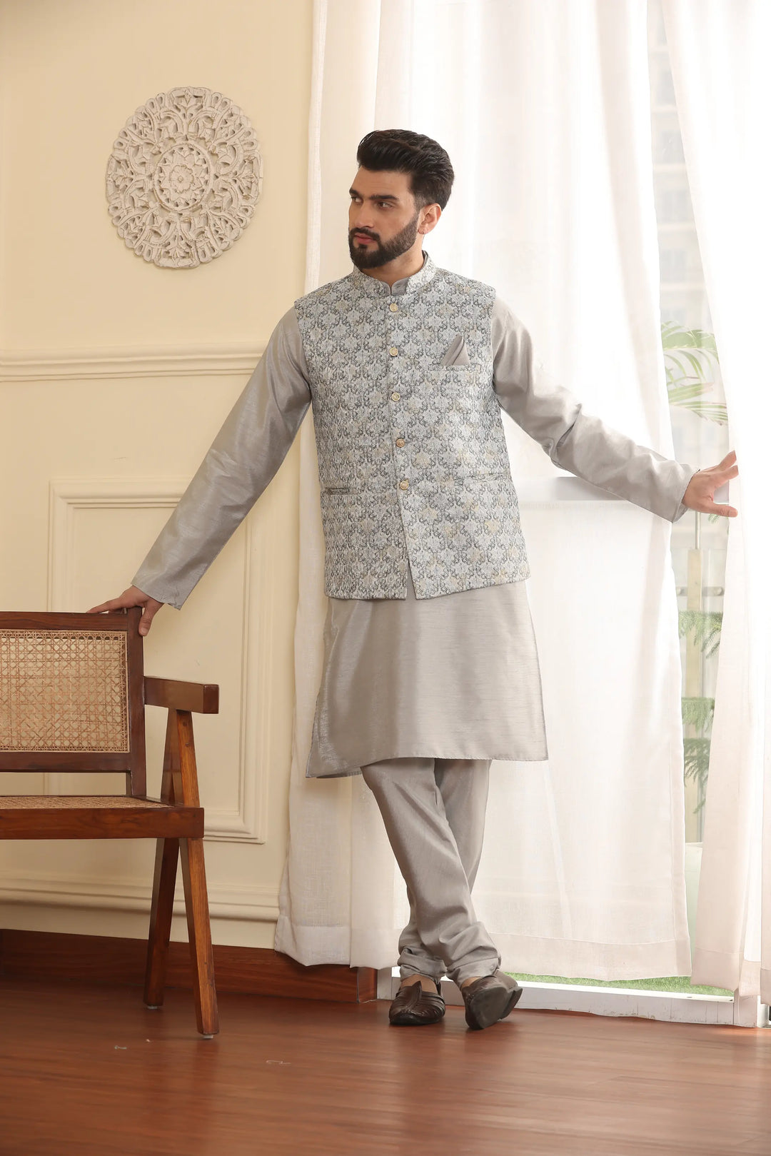 Modi Jacket Kurta and Churidar Pajama Set for Men Timeless Style for Every Occasion