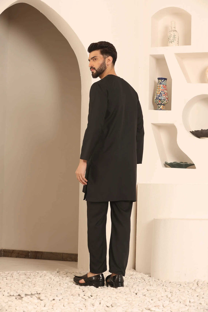 Black Nightwear Kurta Pajama for Men