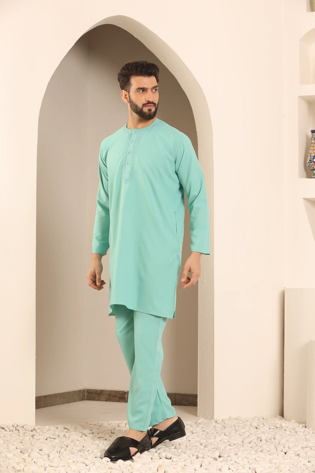 Pastel Green  Nightwear Kurta Pajama Collection