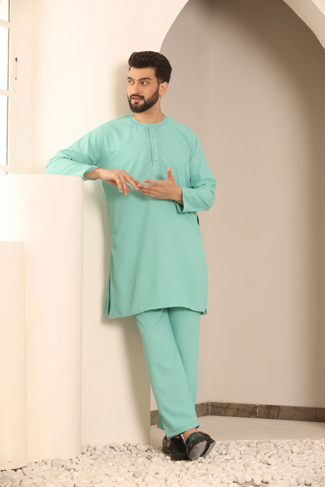 Pastel Green  Nightwear Kurta Pajama Collection