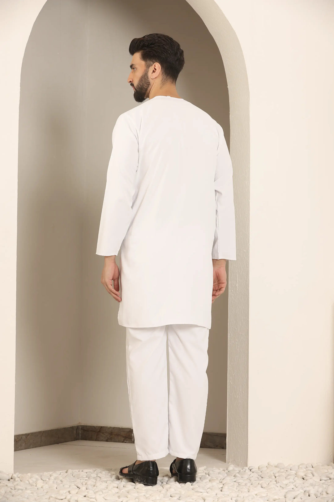 Men's White Nightwear Kurta Pajama Collection