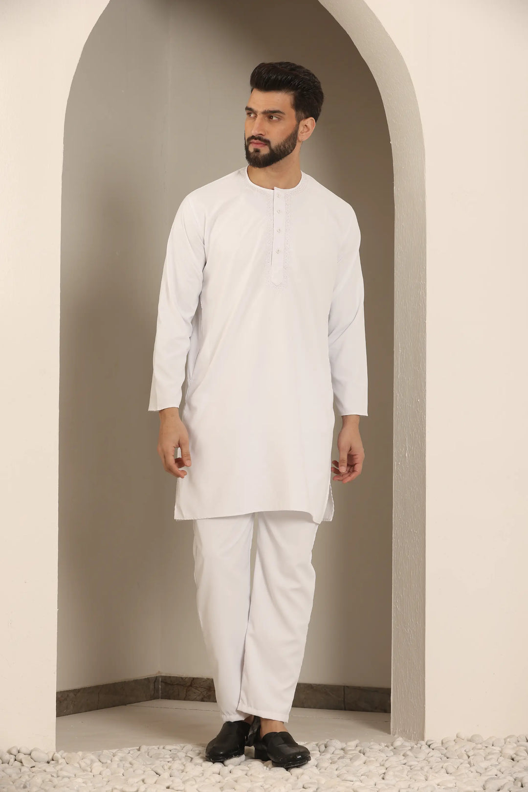 Men's White Nightwear Kurta Pajama Collection