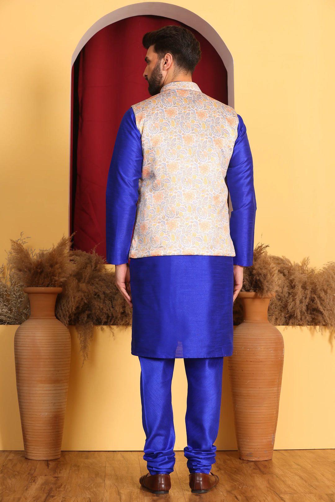 Royal Blue Modi Jacket & Kurta Set: Elevate Your Ethnic Style