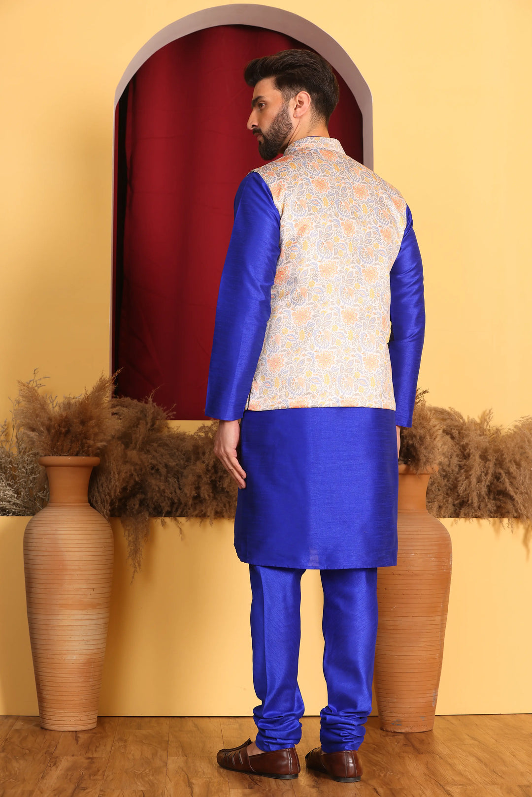 Royal Blue Modi Jacket & Kurta Set: Elevate Your Ethnic Style