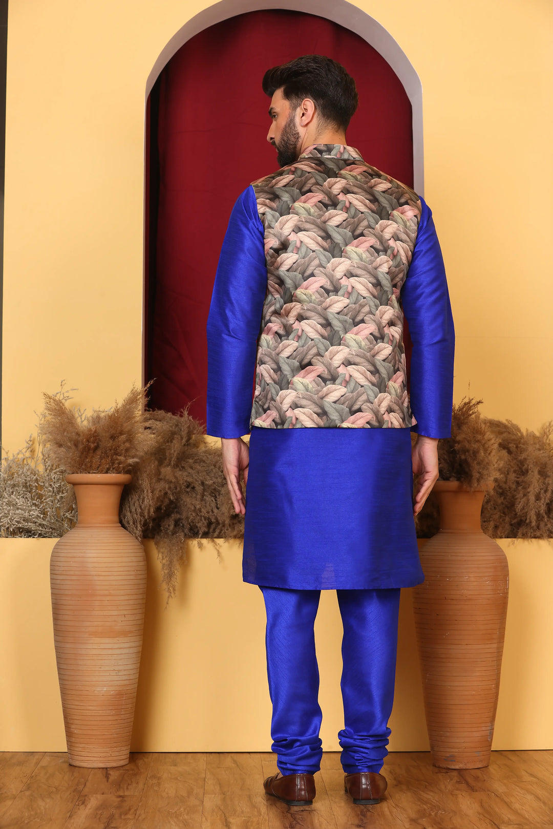 Royal Blue Modi Jacket & Kurta Set: Elevate Your Ethnic Ensemble