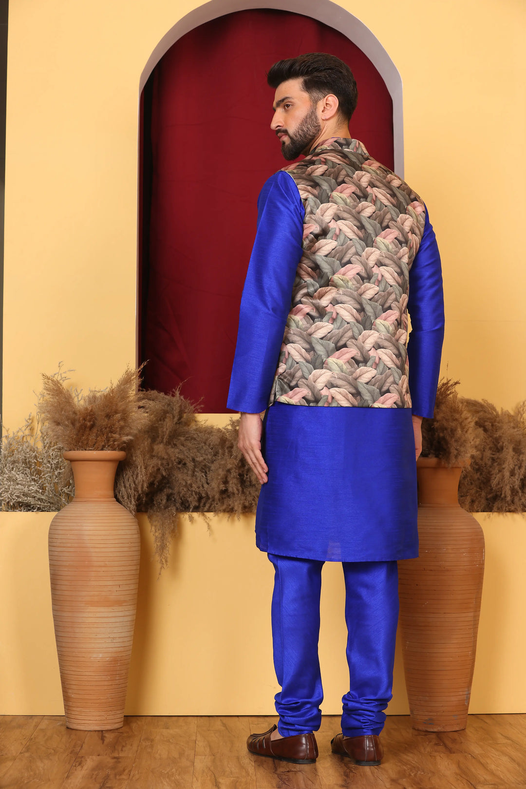 Royal Blue Modi Jacket & Kurta Set: Elevate Your Ethnic Ensemble