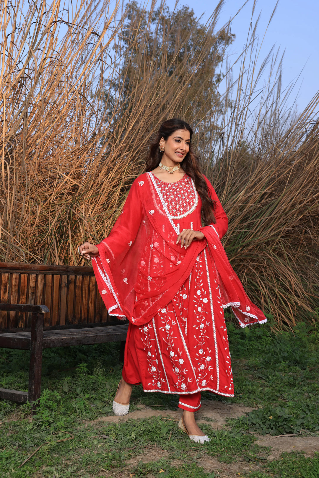 Pink Embroidered Anarkali Suit