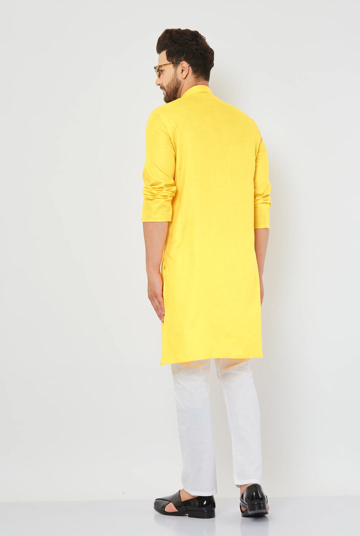 Solid Plain Cotton Kurta Pajama Set for Men - Effortless Style for Every Occasion