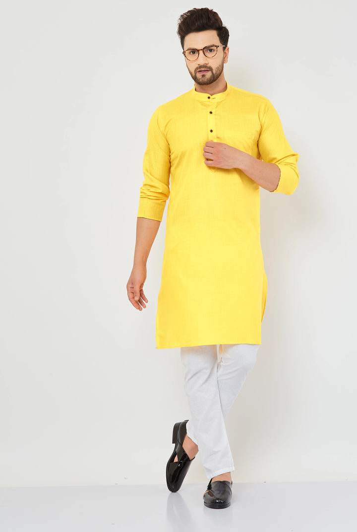 Solid Plain Cotton Kurta Pajama Set for Men - Effortless Style for Every Occasion