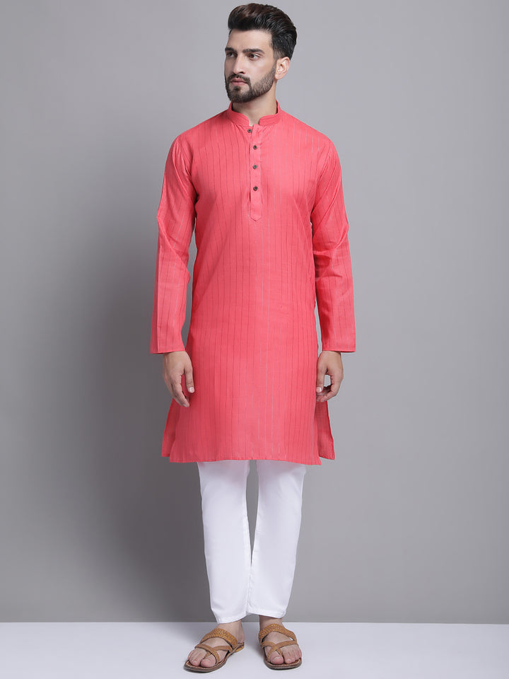 Men's Lining Cotton Regular Black Kurta With Pyjamas.