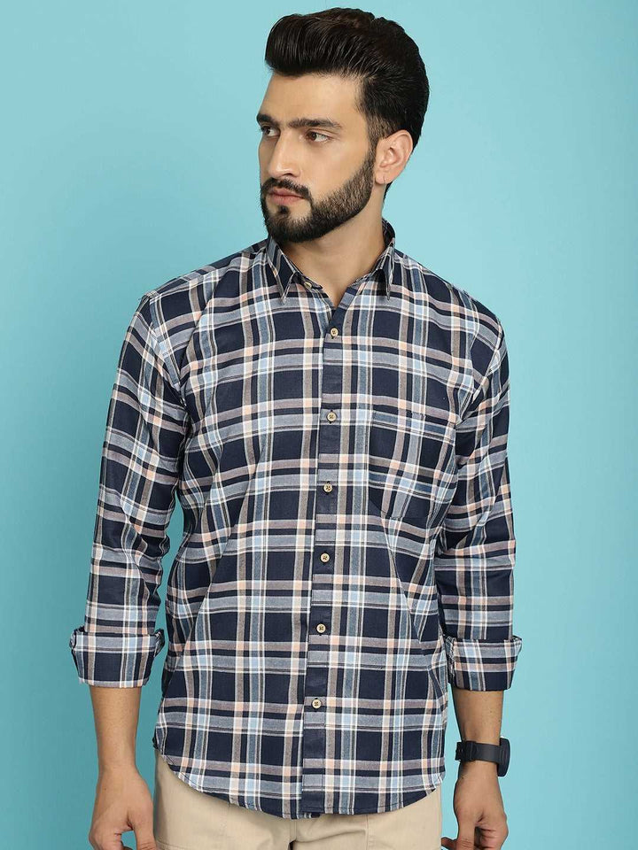 Men's Elevate Your Look with Our Black Check Shirt