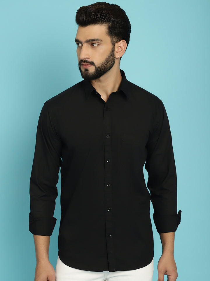 Men's Unleash Timeless Sophistication with Our Black Casual Shirts