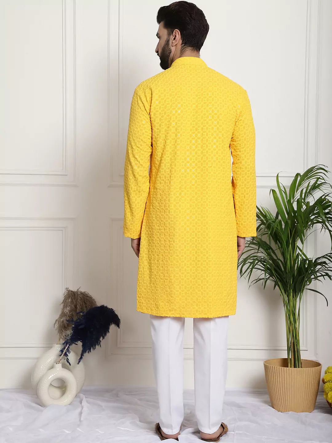 Men's Radiant Yellow Kurta Pant: Embrace Vibrant Traditional Style