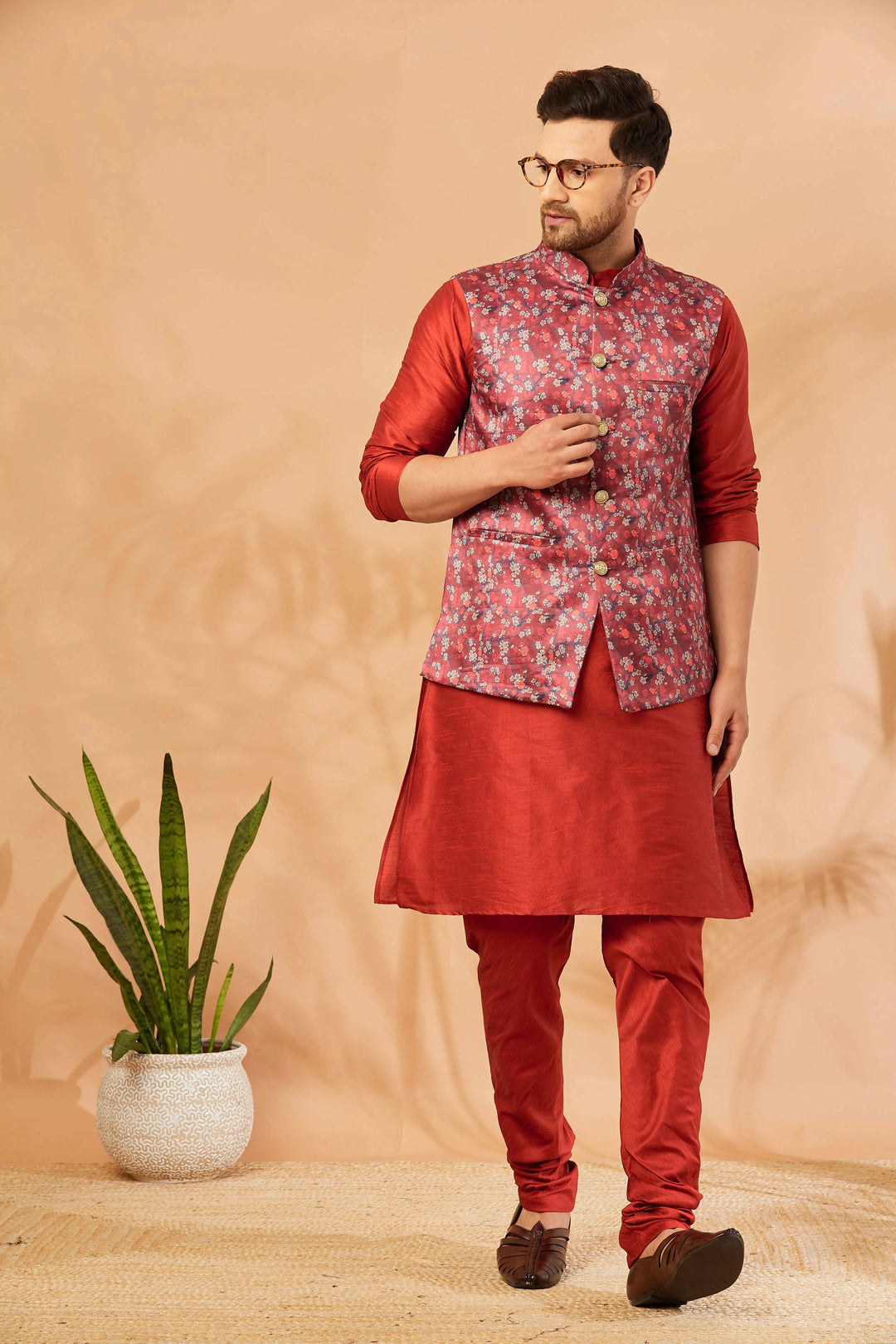 Men's Nehru Jacket Kurta with Churidar Pajama Sets for Timeless Style