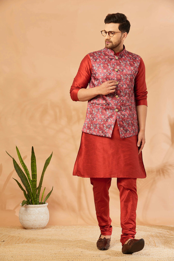 Men's Nehru Jacket Kurta with Churidar Pajama Sets for Timeless Style