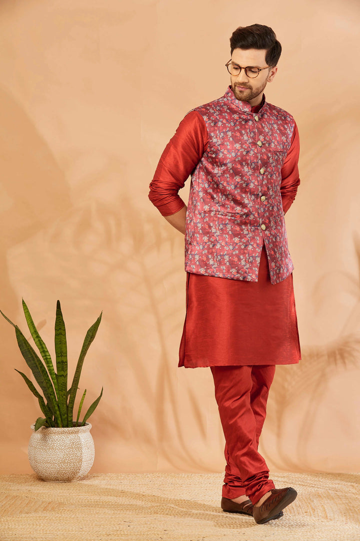 Men's Nehru Jacket Kurta with Churidar Pajama Sets for Timeless Style