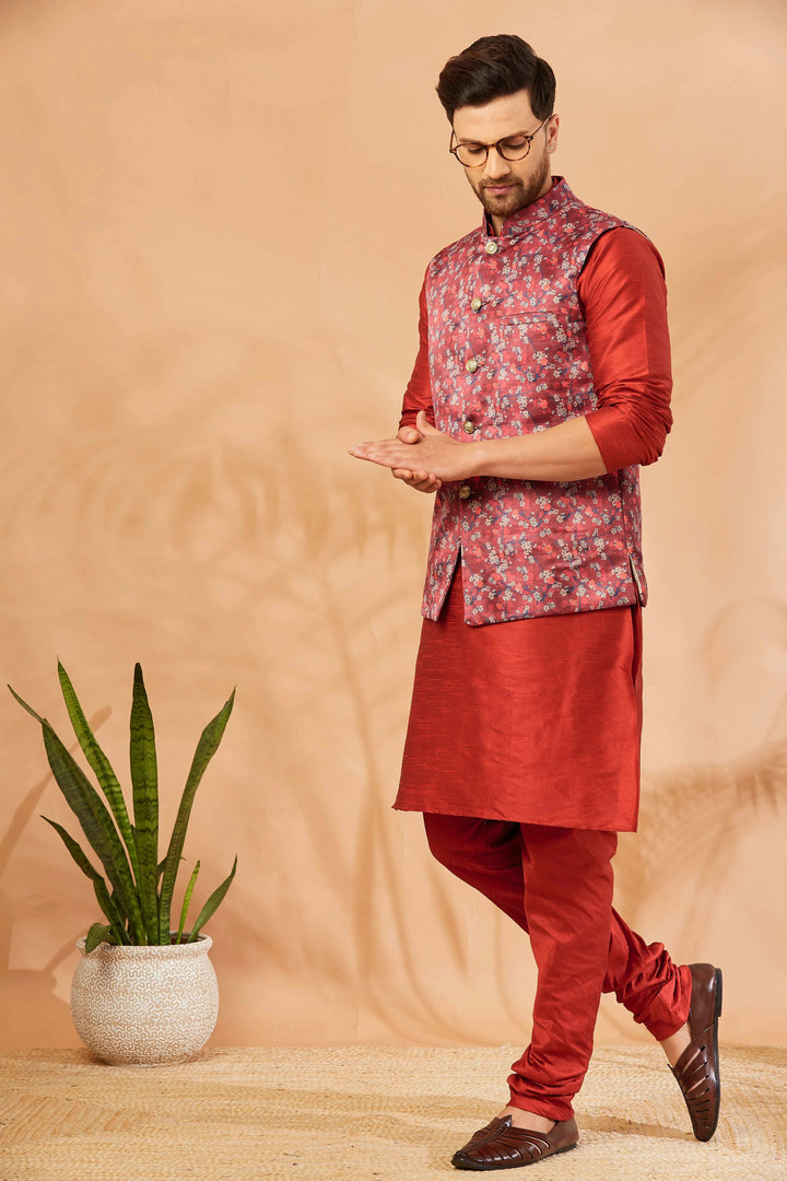 Men's Nehru Jacket Kurta with Churidar Pajama Sets for Timeless Style