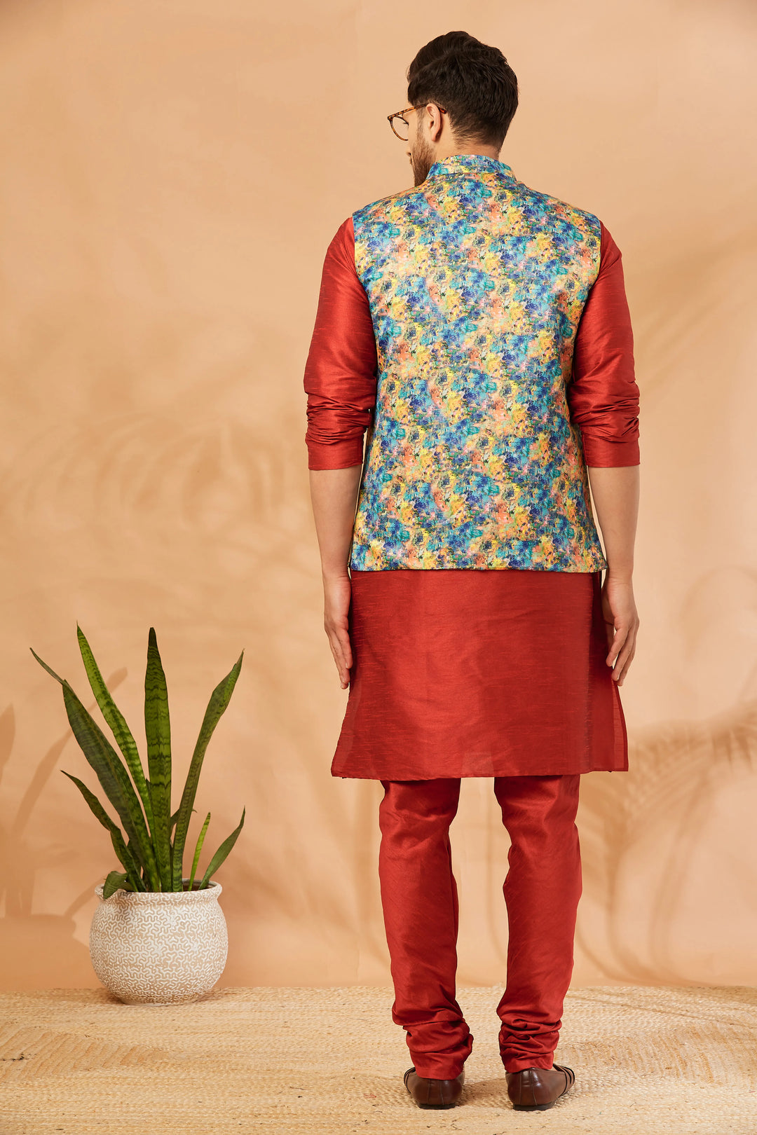 Men's Timeless Elegance Elevate Your Style with our Exquisite Jacket Kurta Churidar Pajama Sets