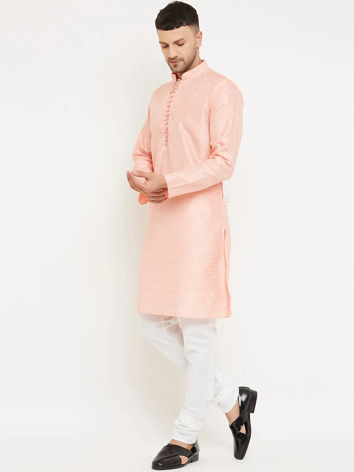 Blush of Elegance Pink Designer Kurta Churidar Sets for Men's