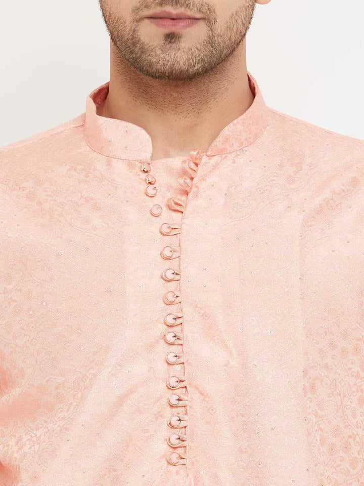 Blush of Elegance Pink Designer Kurta Churidar Sets for Men's