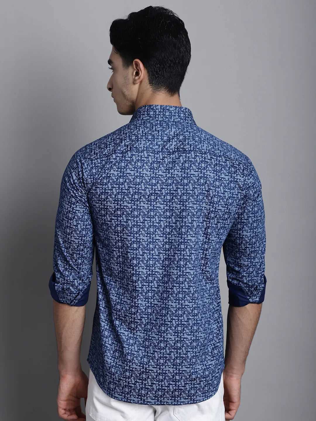 Blue Horizons Elevate Your Wardrobe with Our Stylish Printed Shirts for Men