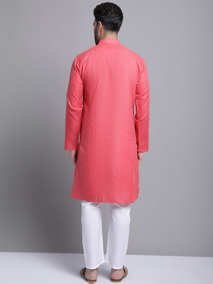 Men's Lining Cotton Regular Black Kurta With Pyjamas.