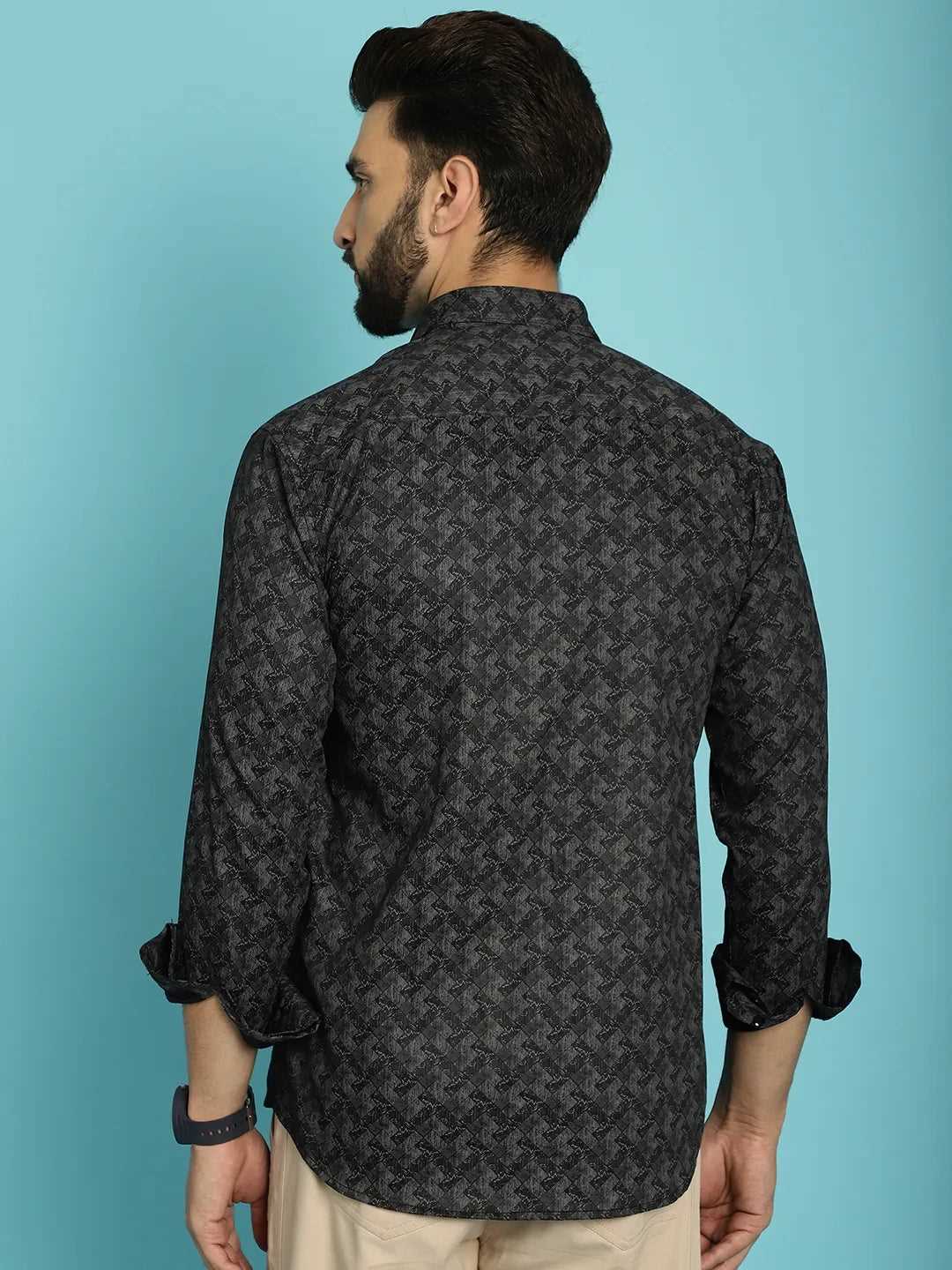 Bold Statements Black Printed Shirt for Men