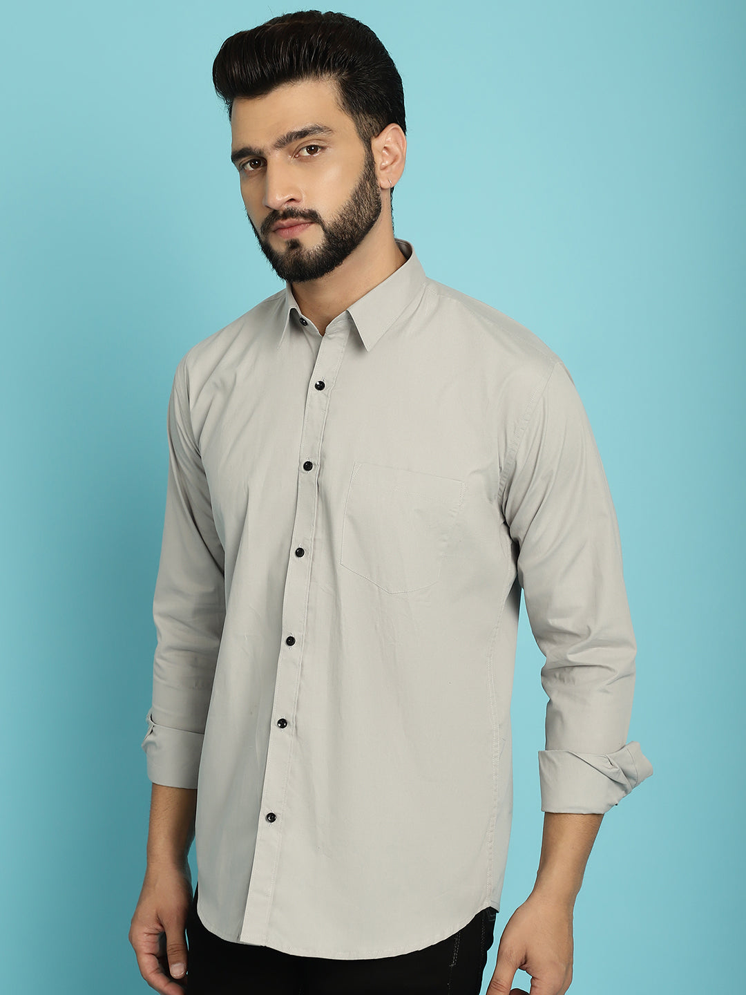 Men's Elevate Your Wardrobe with our Grey Casual Shirt