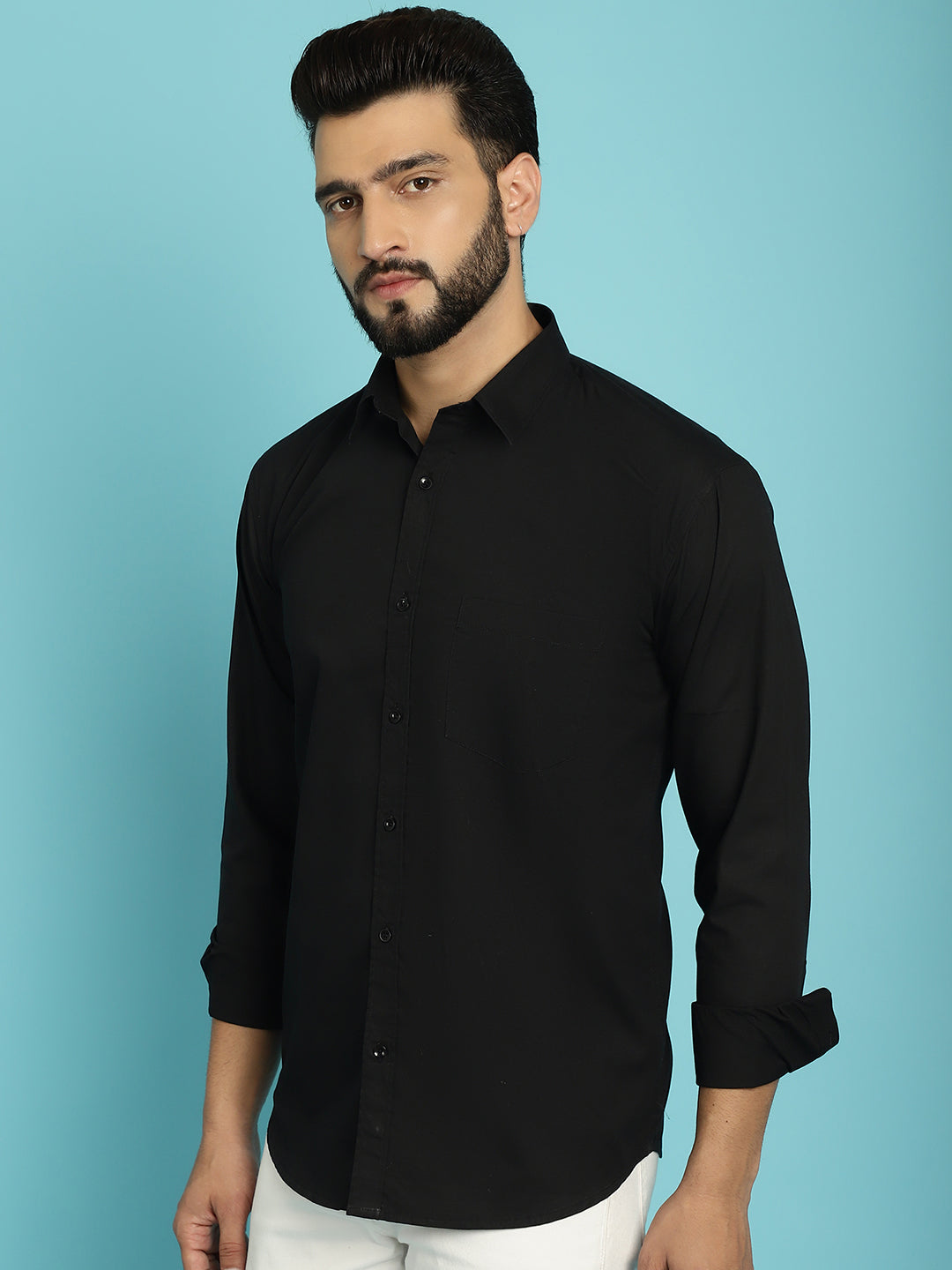 Men's Unleash Timeless Sophistication with Our Black Casual Shirts