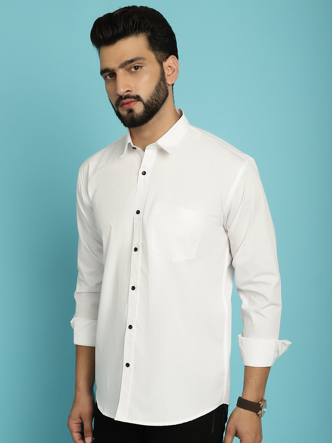 Men's Redefine Casual Sophistication with Our White Casual Shirt