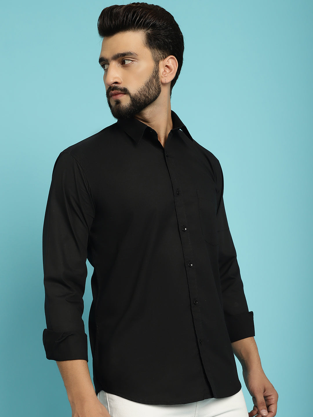 Men's Unleash Timeless Sophistication with Our Black Casual Shirts