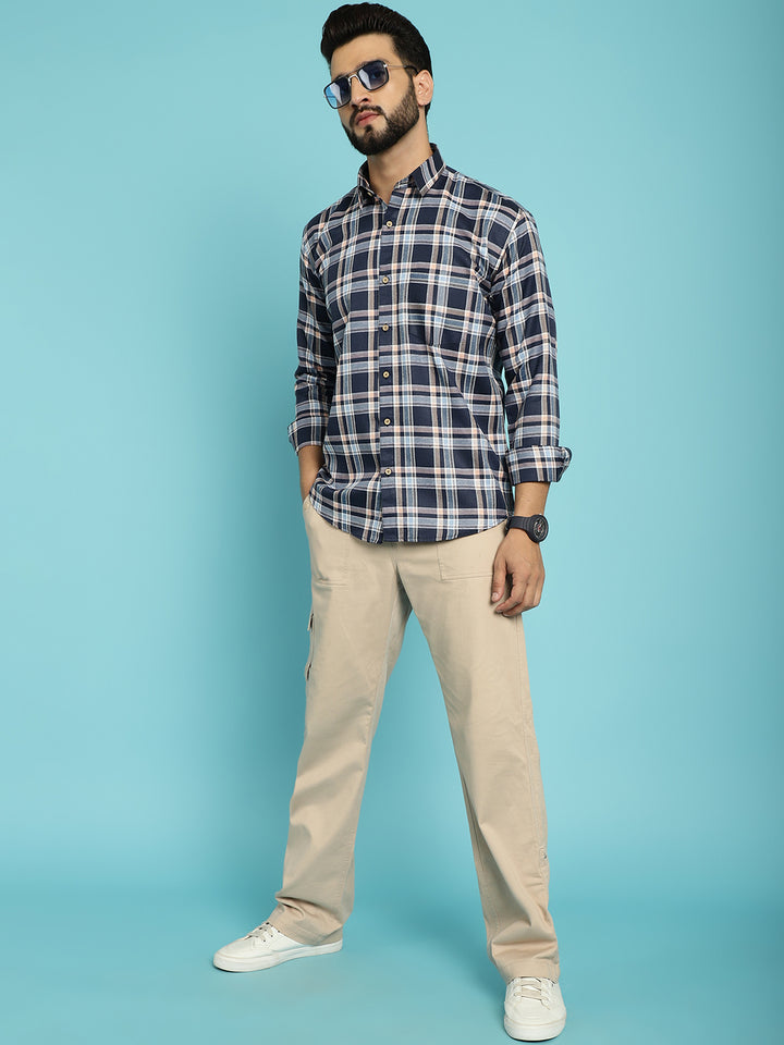 Men's Elevate Your Look with Our Black Check Shirt