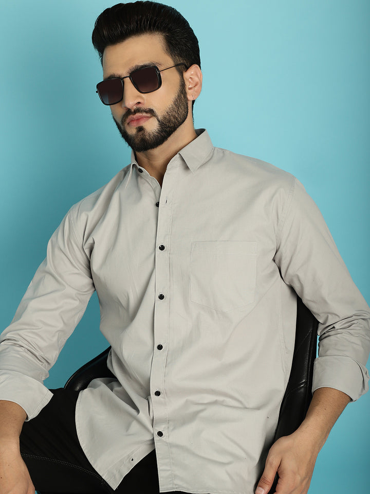 Men's Elevate Your Wardrobe with our Grey Casual Shirt