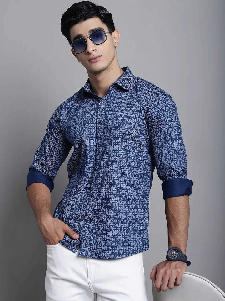 Blue Horizons Elevate Your Wardrobe with Our Stylish Printed Shirts for Men