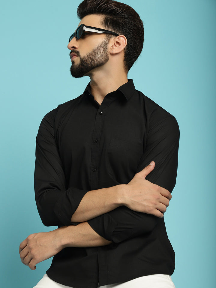 Men's Unleash Timeless Sophistication with Our Black Casual Shirts