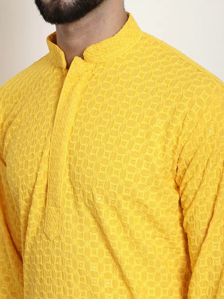 Men's Radiant Yellow Kurta Pant: Embrace Vibrant Traditional Style