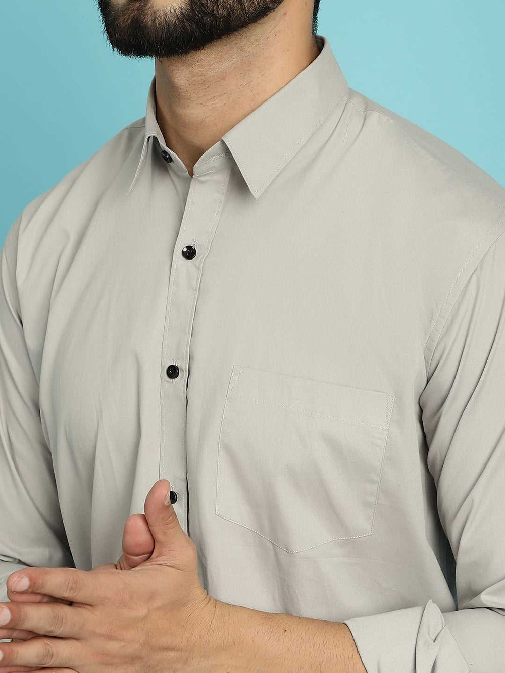 Men's Elevate Your Wardrobe with our Grey Casual Shirt