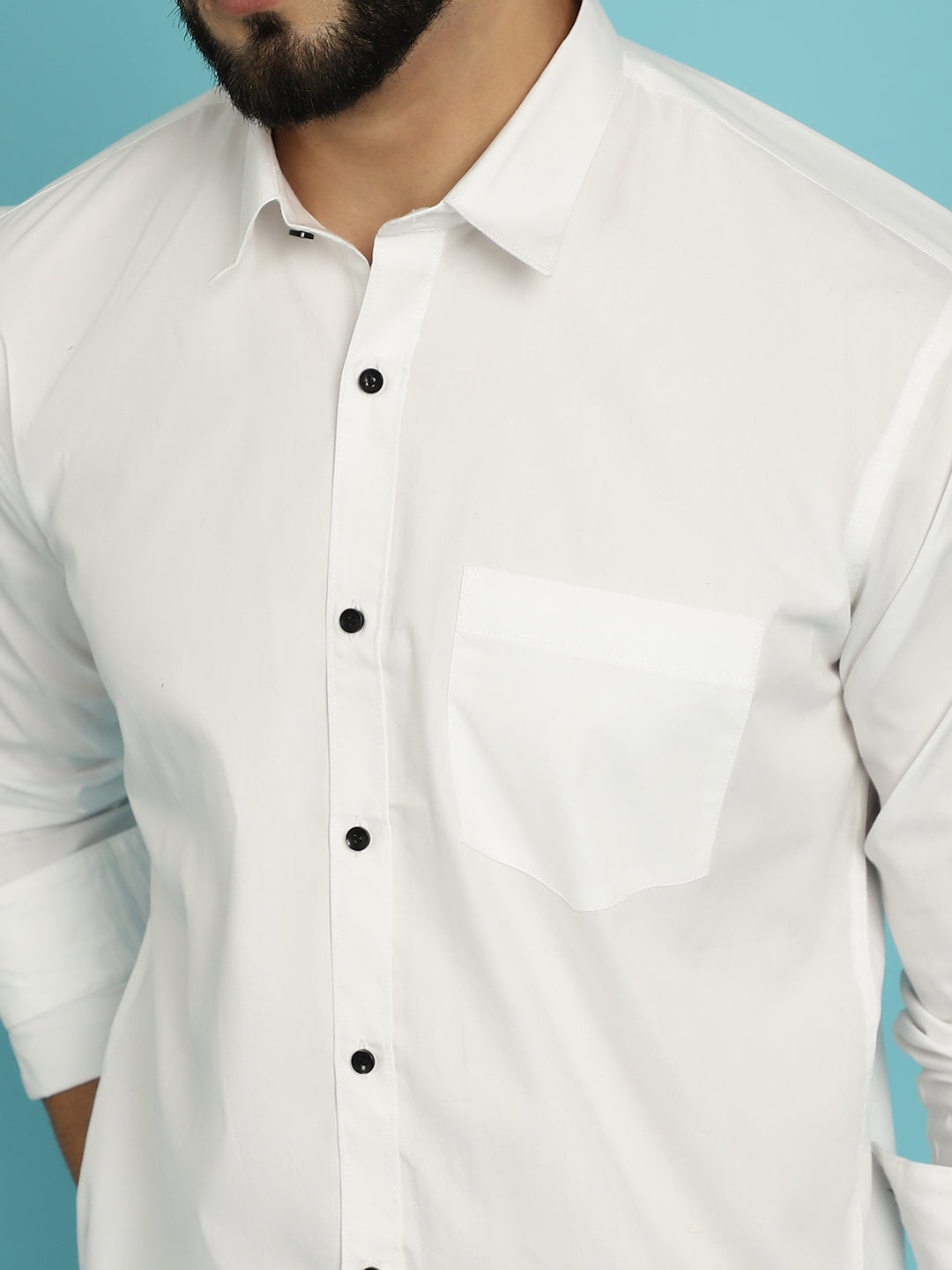 Men's Redefine Casual Sophistication with Our White Casual Shirt