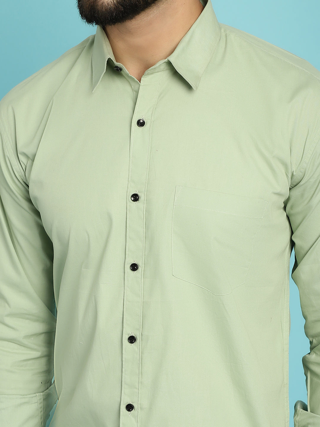 Men's Elevate Your Style with Our Green Casual Shirt