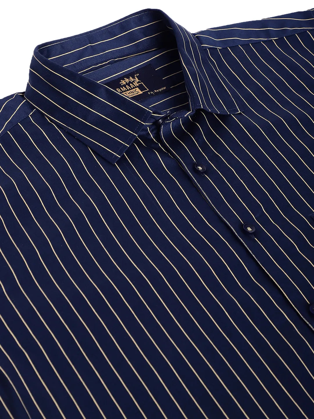 Navy Blue Lining Satin Cotton Shirts for Men Elevate Your Style with Sophisticated Elegance