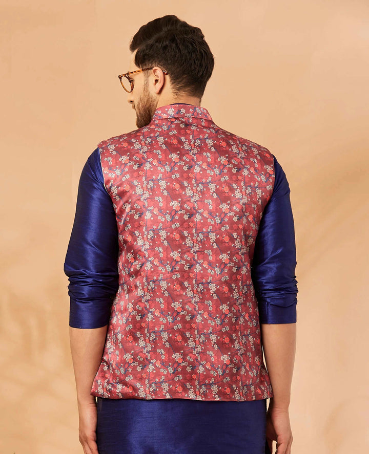 Bold Elegance Redefine Your Style with our Red Nehru Jacket for Men